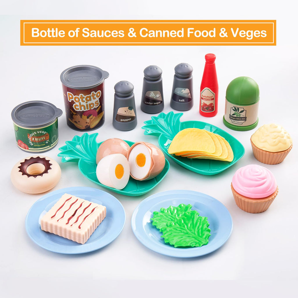 Kids’ Pretend Cooking Playset with Food & Cookware