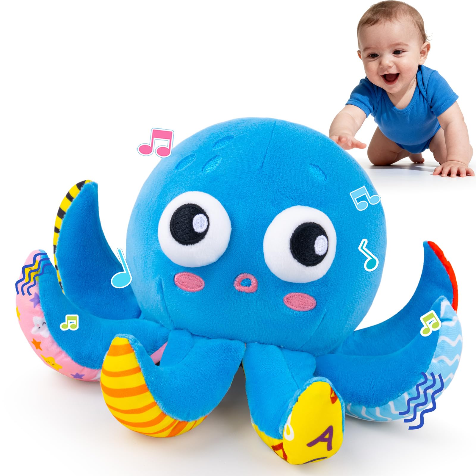 Musical Crawling Crab Plush Toy for Babies 12–18 Months