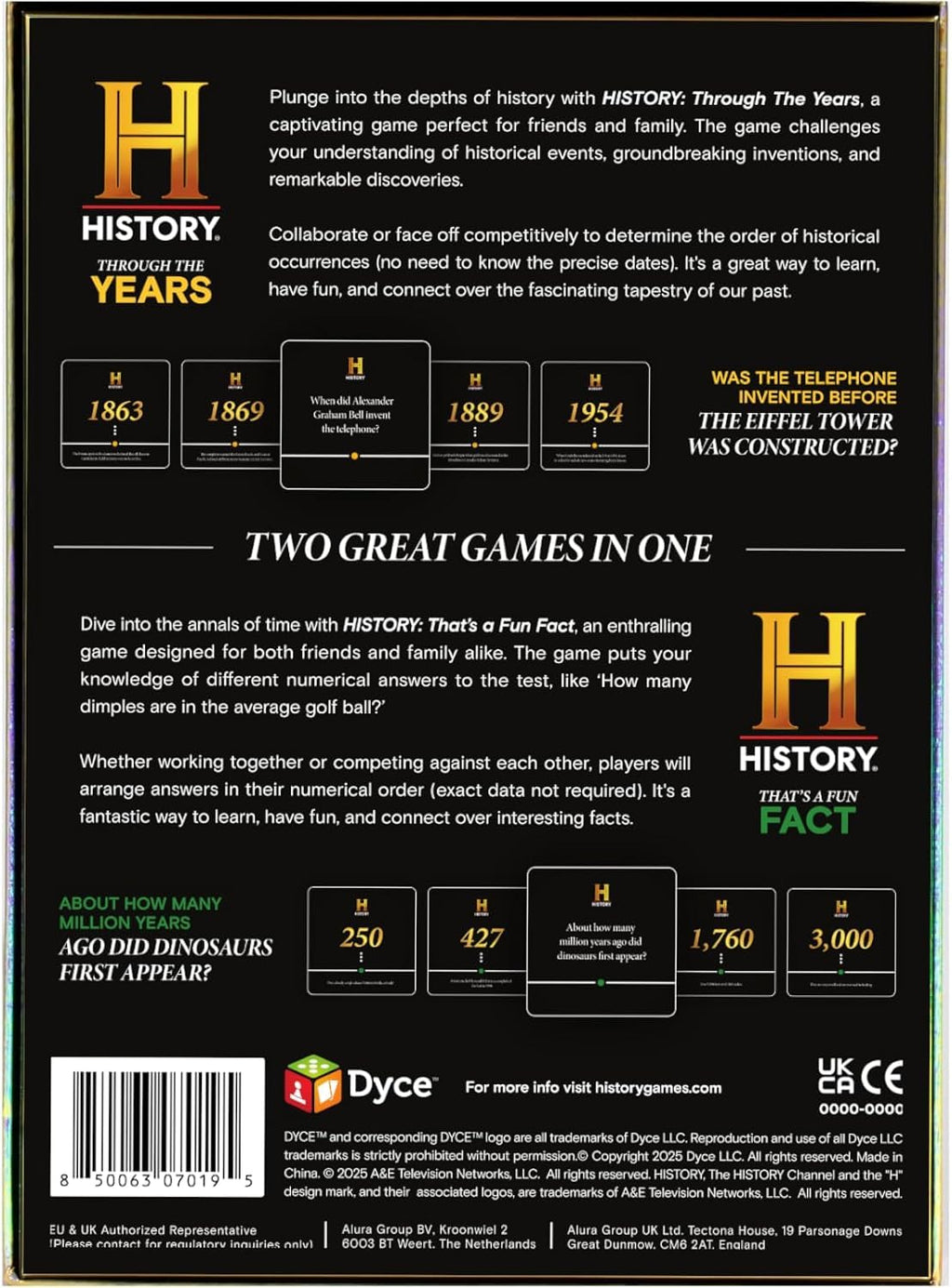 History Channel 2-in-1 Trivia & Timeline Card Game