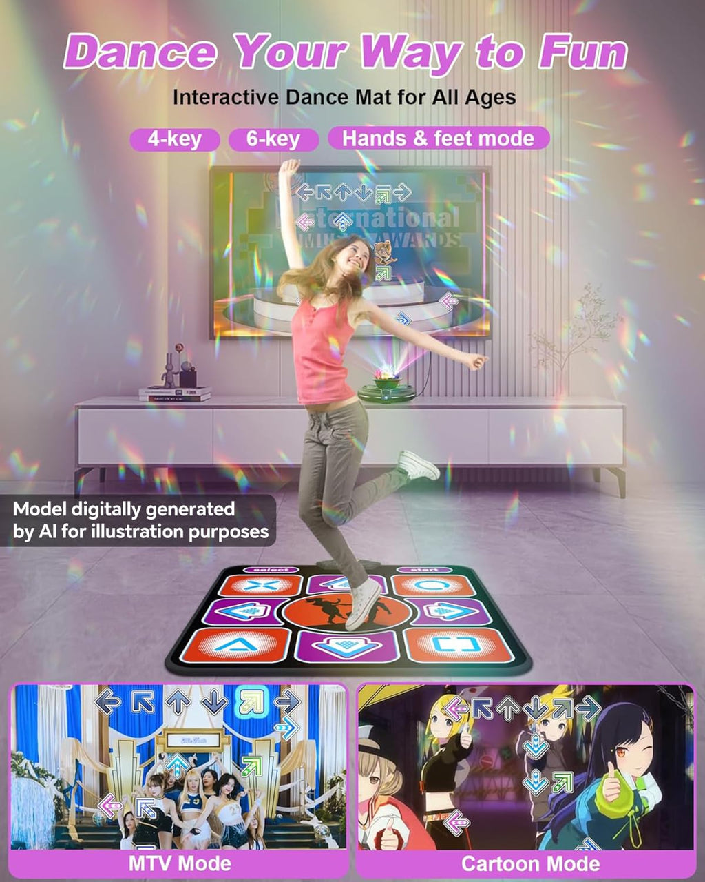 Acelufly Electronic TV Dance Mat with HD Camera