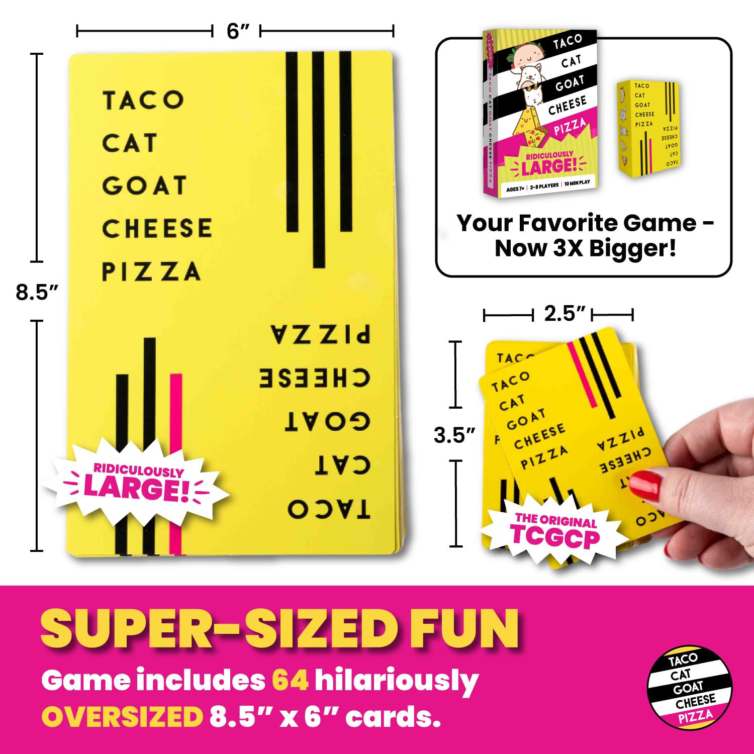 Taco Cat Goat Cheese Pizza Fast-Paced Family Card Game