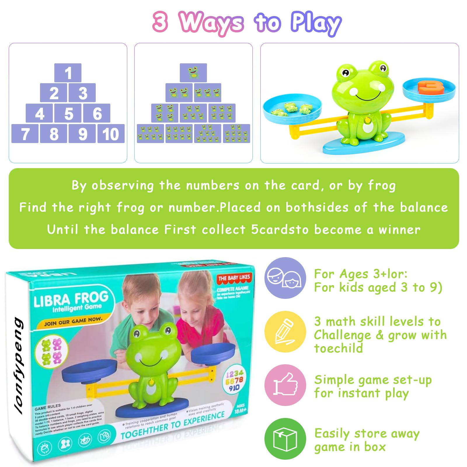 63-Piece Balance Counting Math Learning Game for Kids