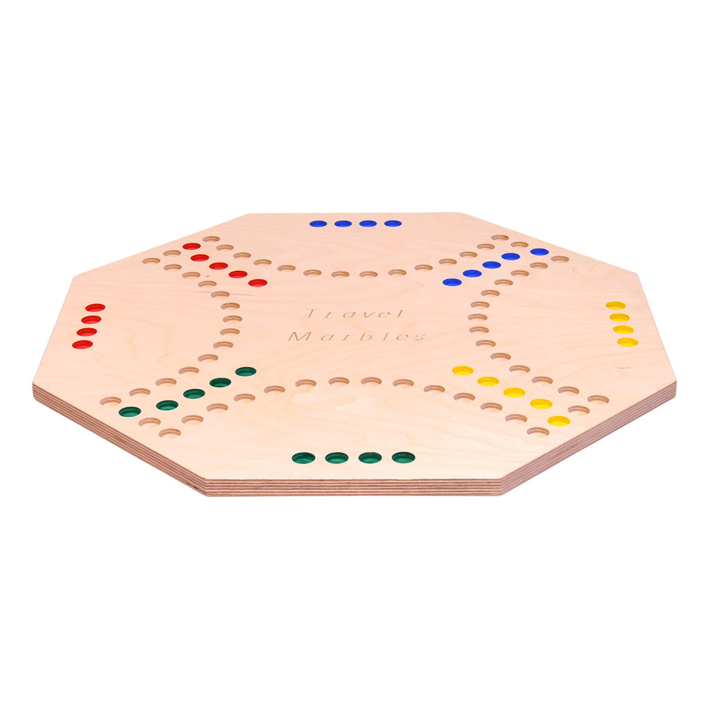AmishToyBox Travel Marble Chase Wooden Board Game Set