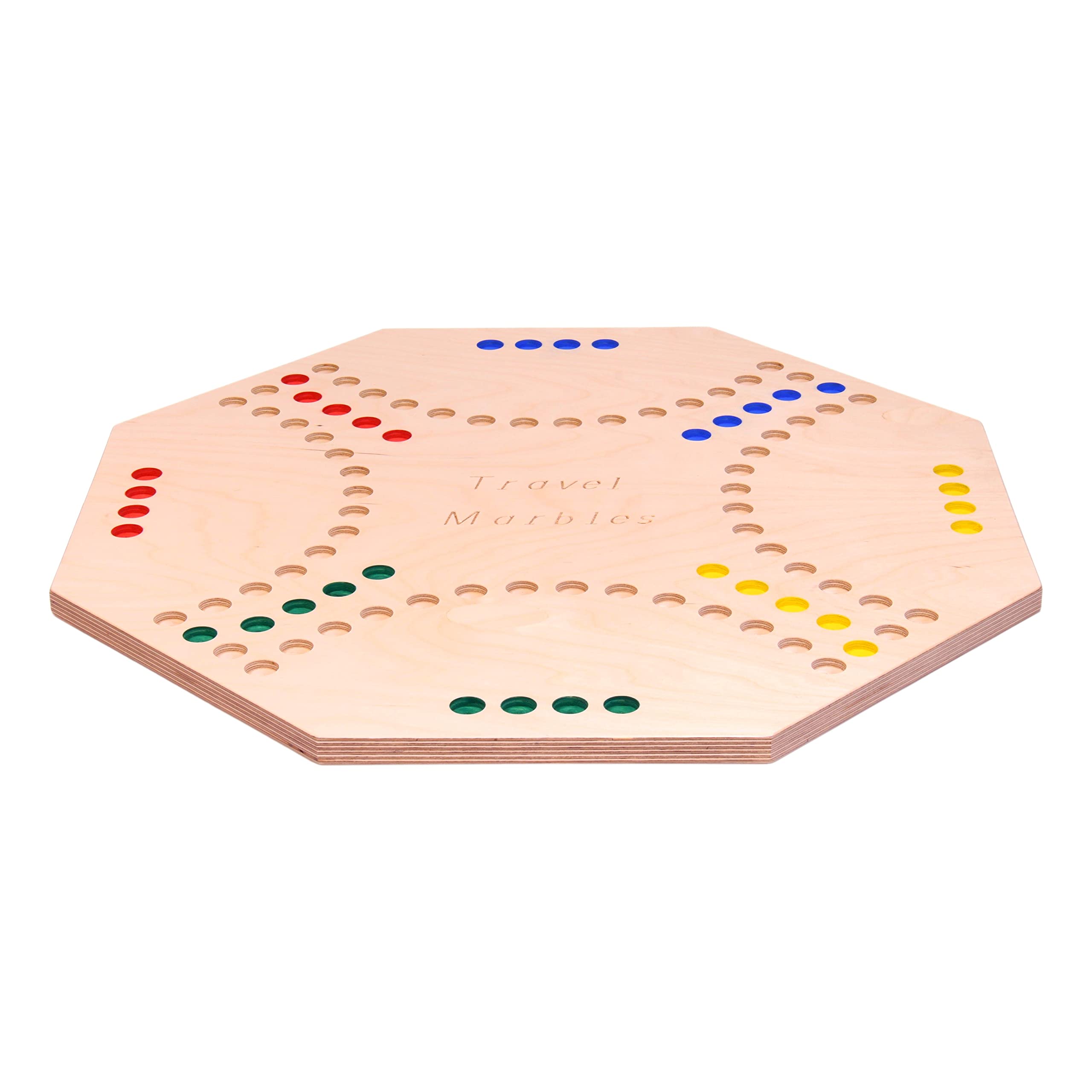 AmishToyBox Travel Marble Chase Wooden Board Game Set