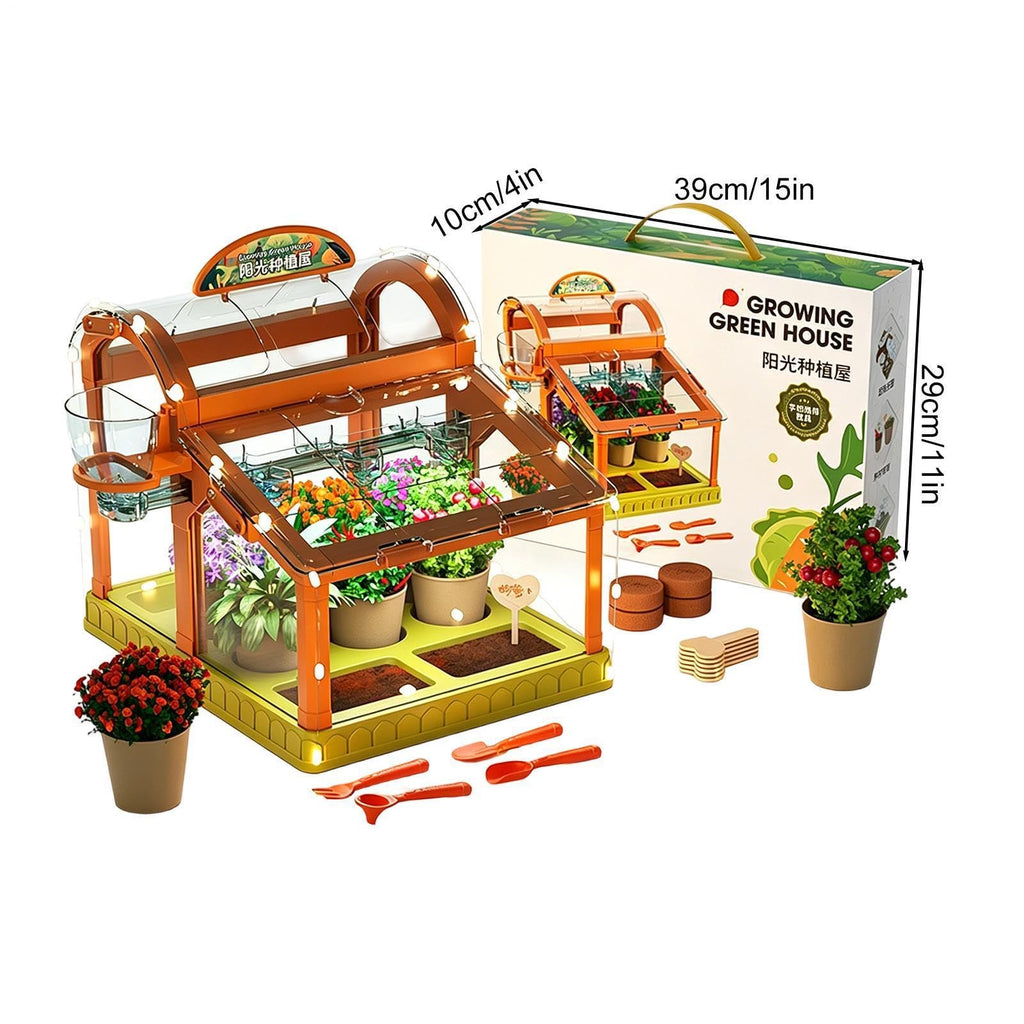 Kids’ Greenhouse Growing Kit with LED Grow Lights