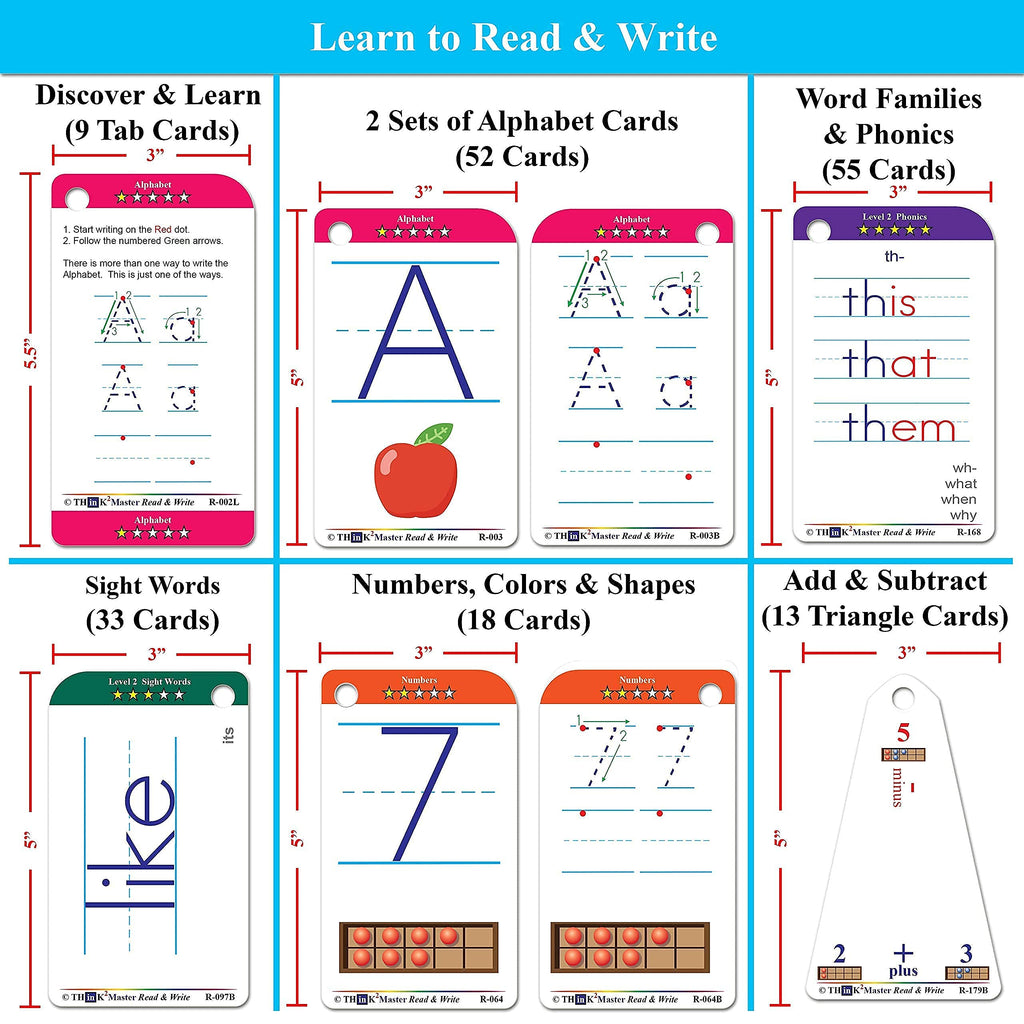THINK2MASTER Alphabet, Phonics & Math Activity Set