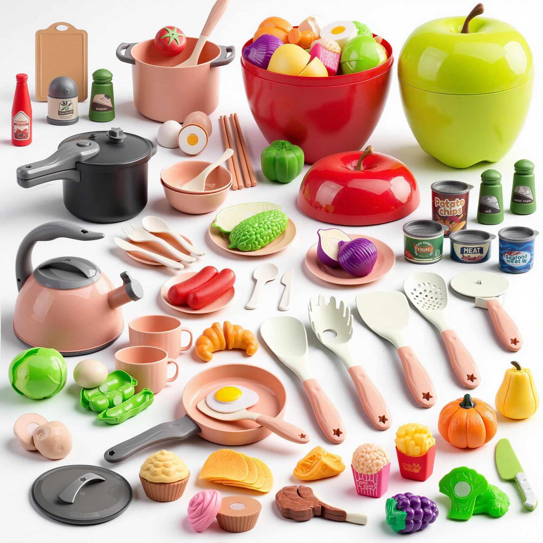 Kids’ Pretend Cooking Playset with Food & Cookware
