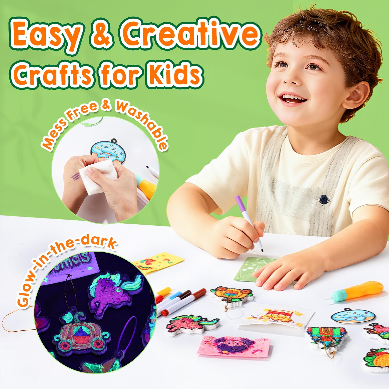 JMMICO 81-Piece 3D Puff Paint Art Set for Ages 4–8