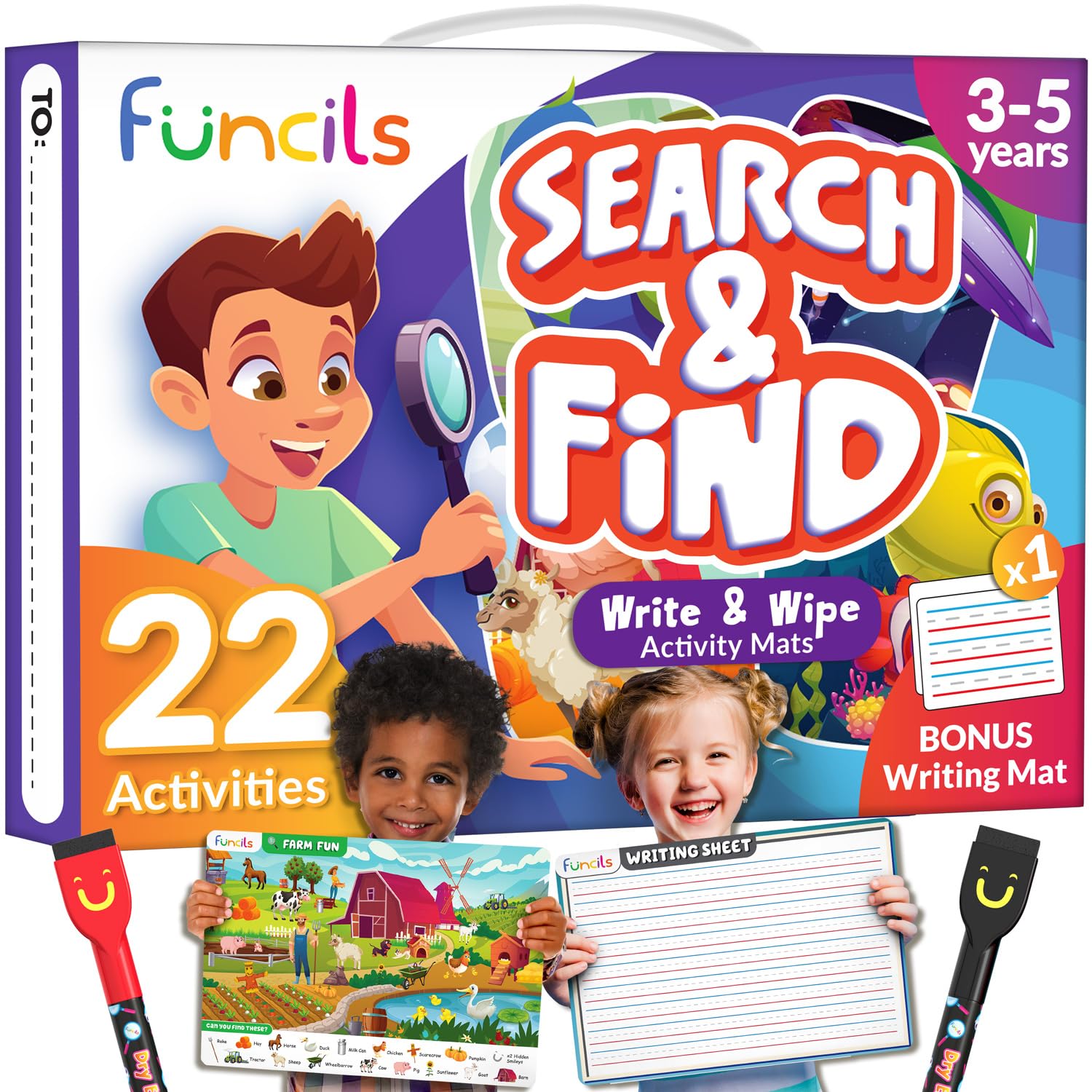 Search & Find Watercolor Painting Activity Set Bundle