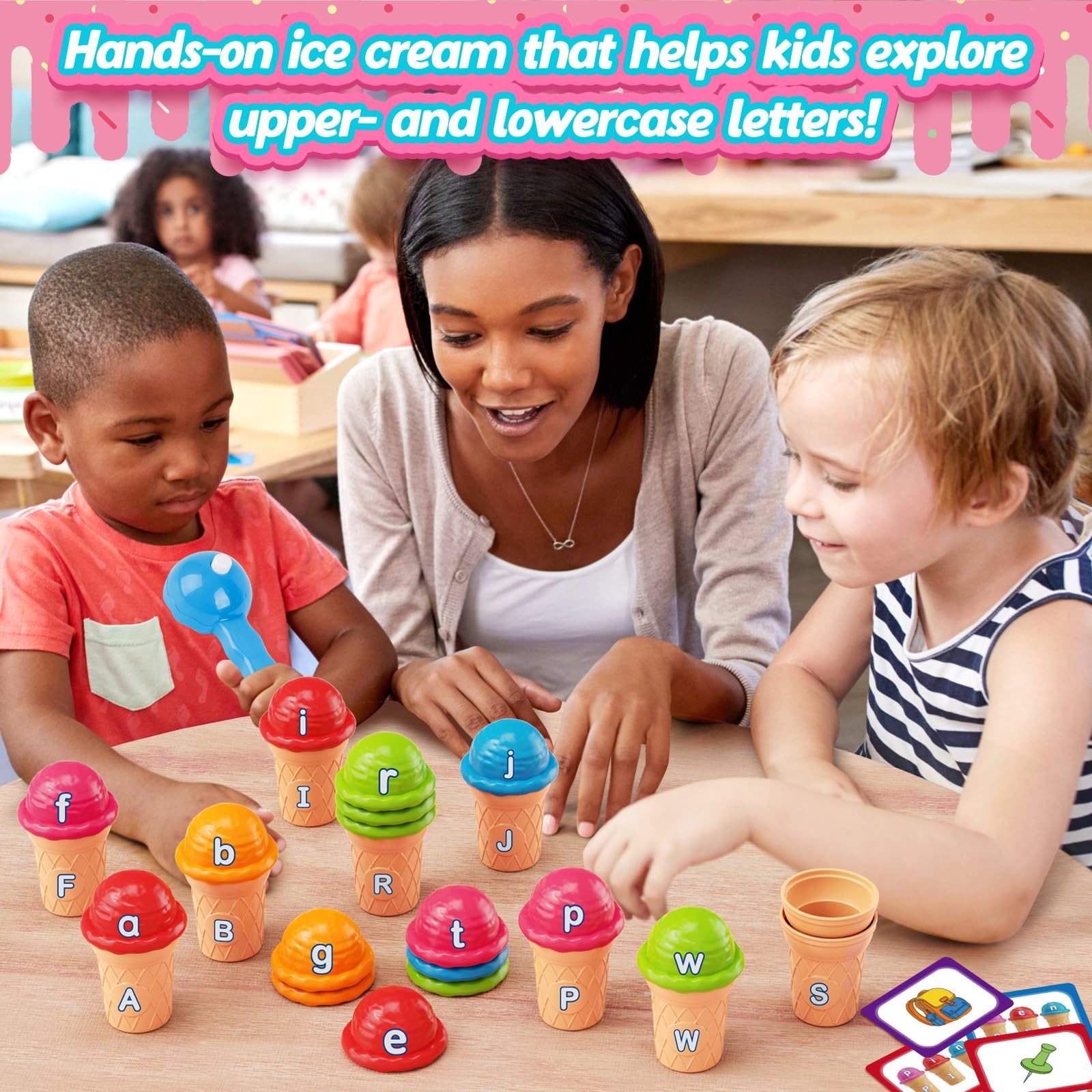 Aizweb Ice Cream Pretend Play Toy Set for Kids