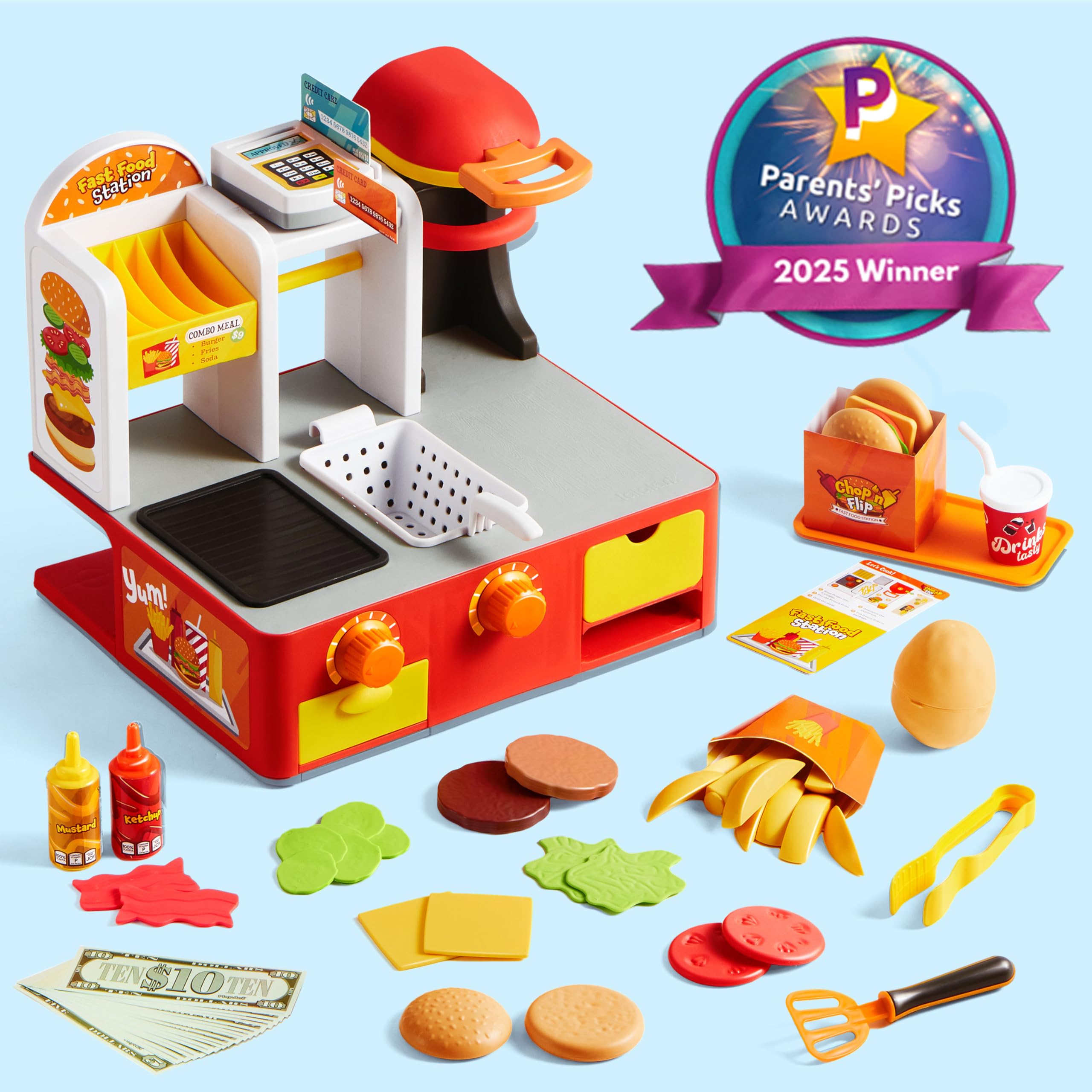 Lalalark 40-Piece Interactive Fast Food Restaurant Playset
