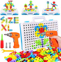 Parhlen 244-Piece Electric Drill Building Set for Kids