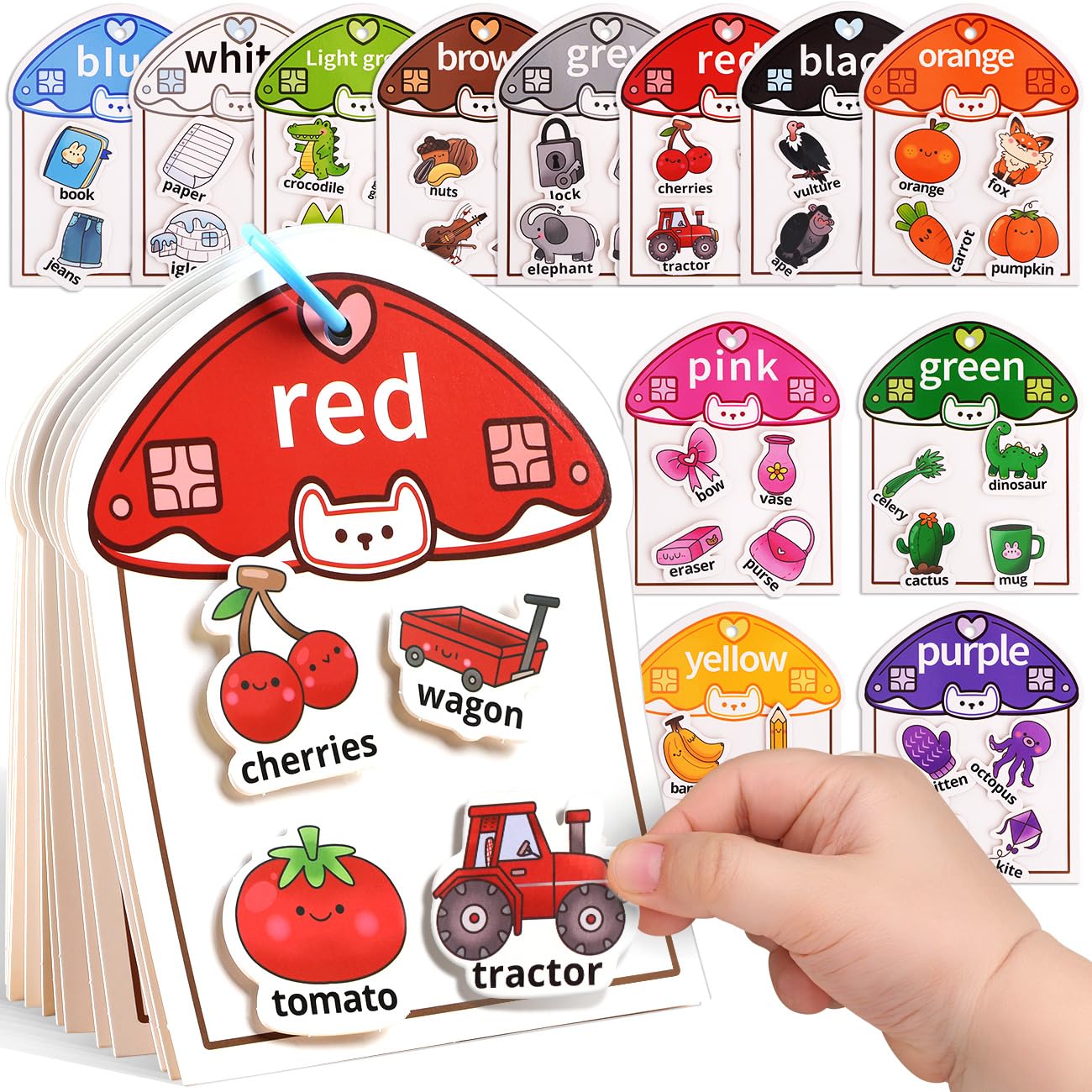 MUONE Montessori Color Sorting Busy Book for Ages 2–4