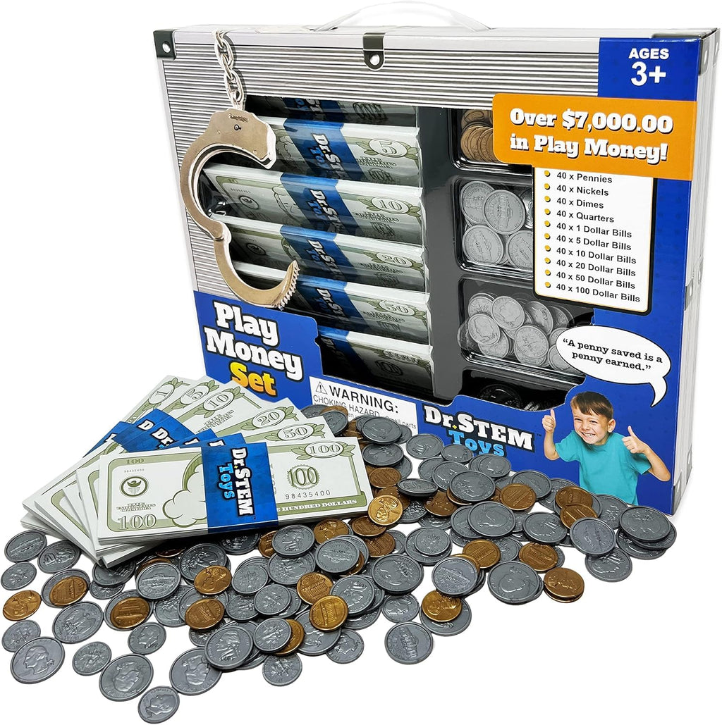 Dr. STEM Toys Cash Register & 400-Piece Play Money Set
