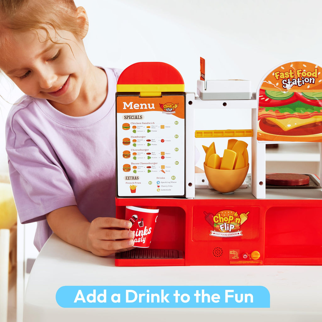Lalalark 40-Piece Interactive Fast Food Restaurant Playset