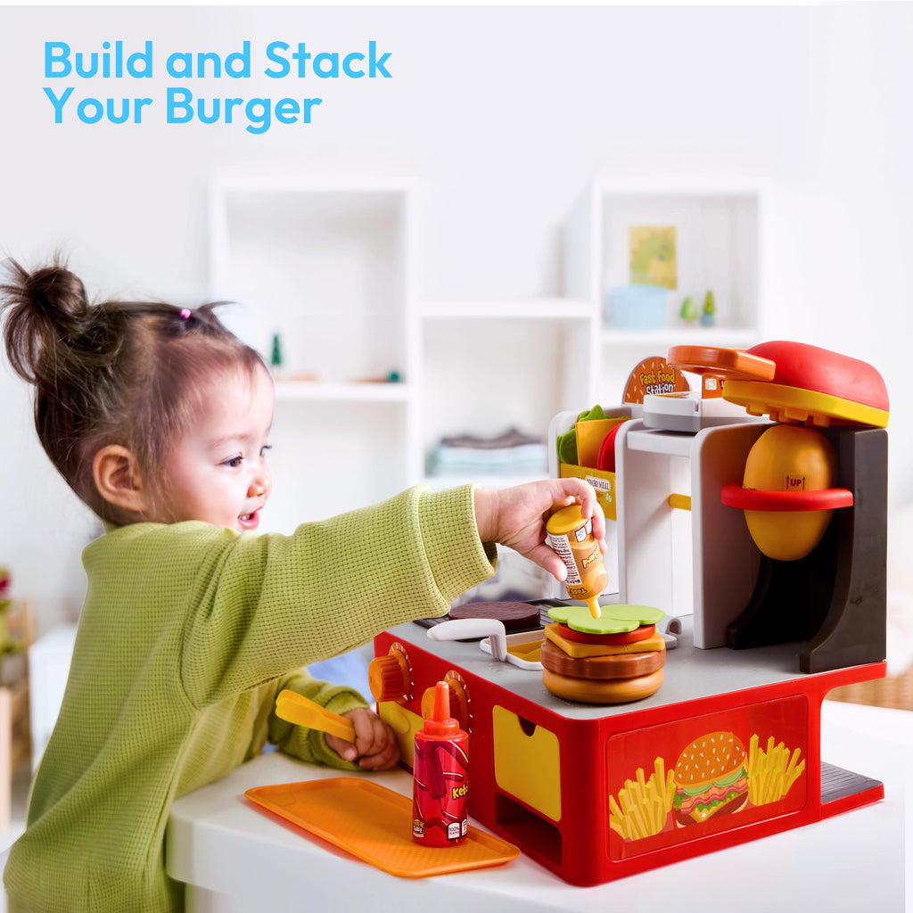 Lalalark 40-Piece Interactive Fast Food Restaurant Playset