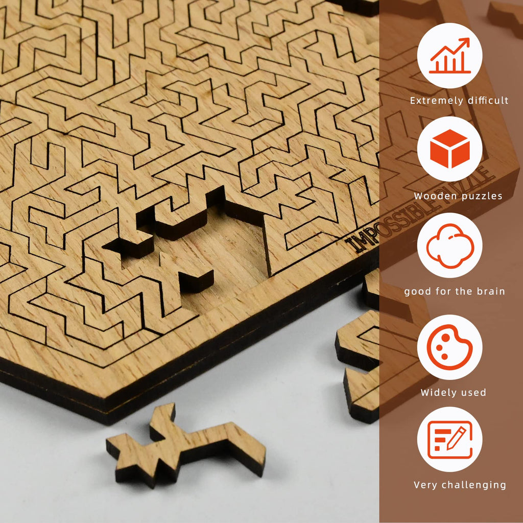 PRFOKEY Impossible Clear Jigsaw Puzzle with False Edges