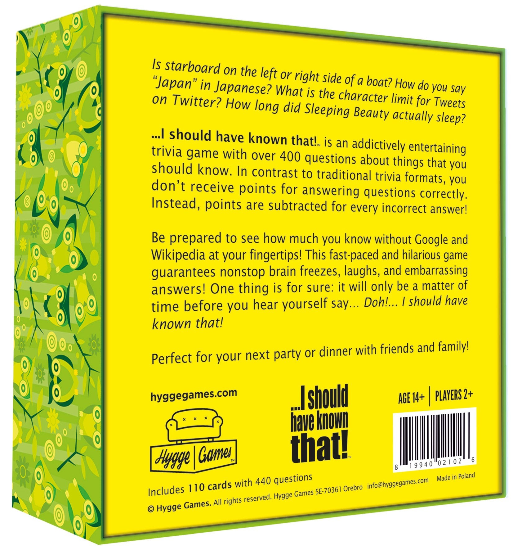 I Should Have Known That! Family Trivia Card Game