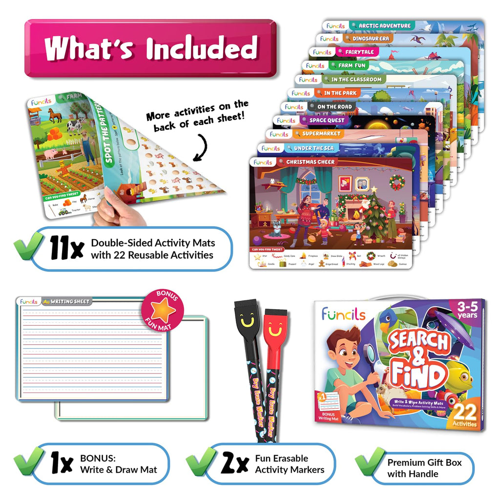 Search & Find Watercolor Painting Activity Set Bundle