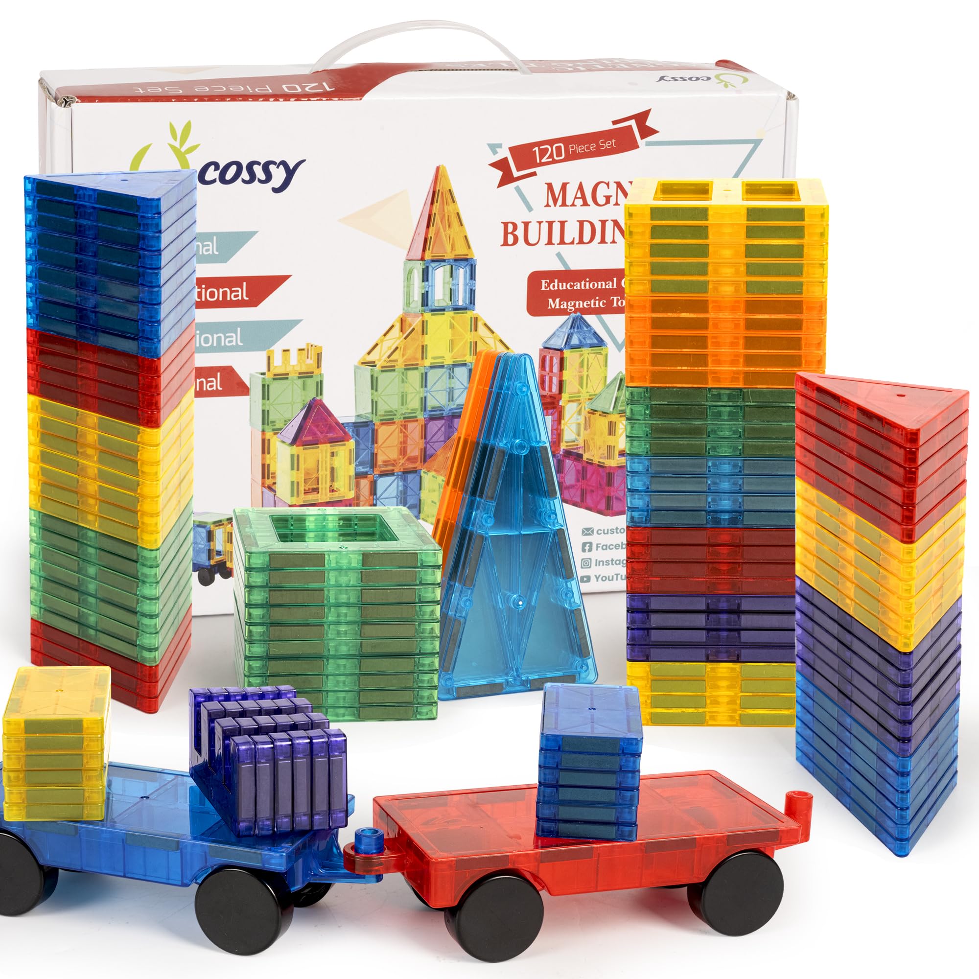 Cossy Magnetic Building Tiles Set for Creative STEM Play