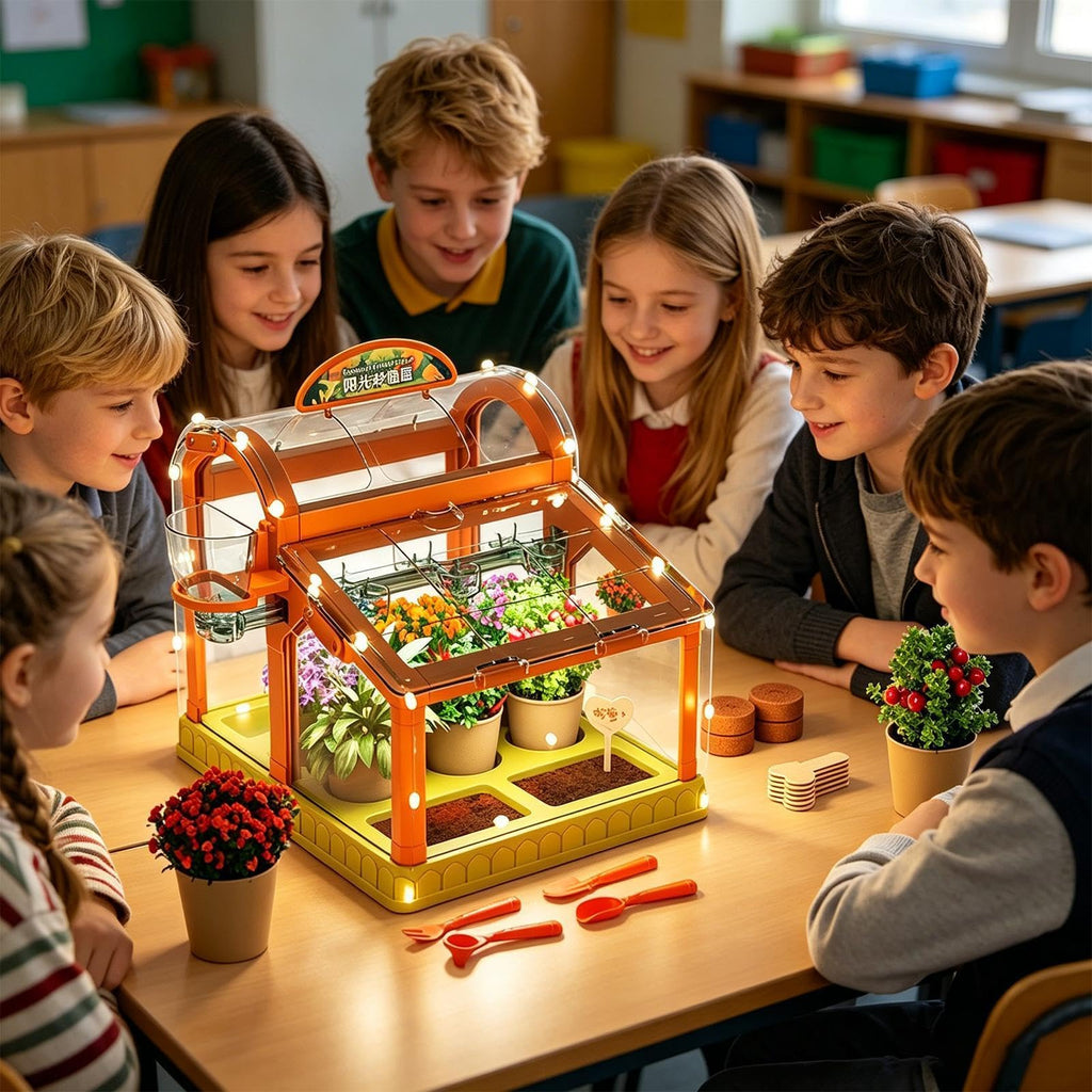 Kids’ Greenhouse Growing Kit with LED Grow Lights
