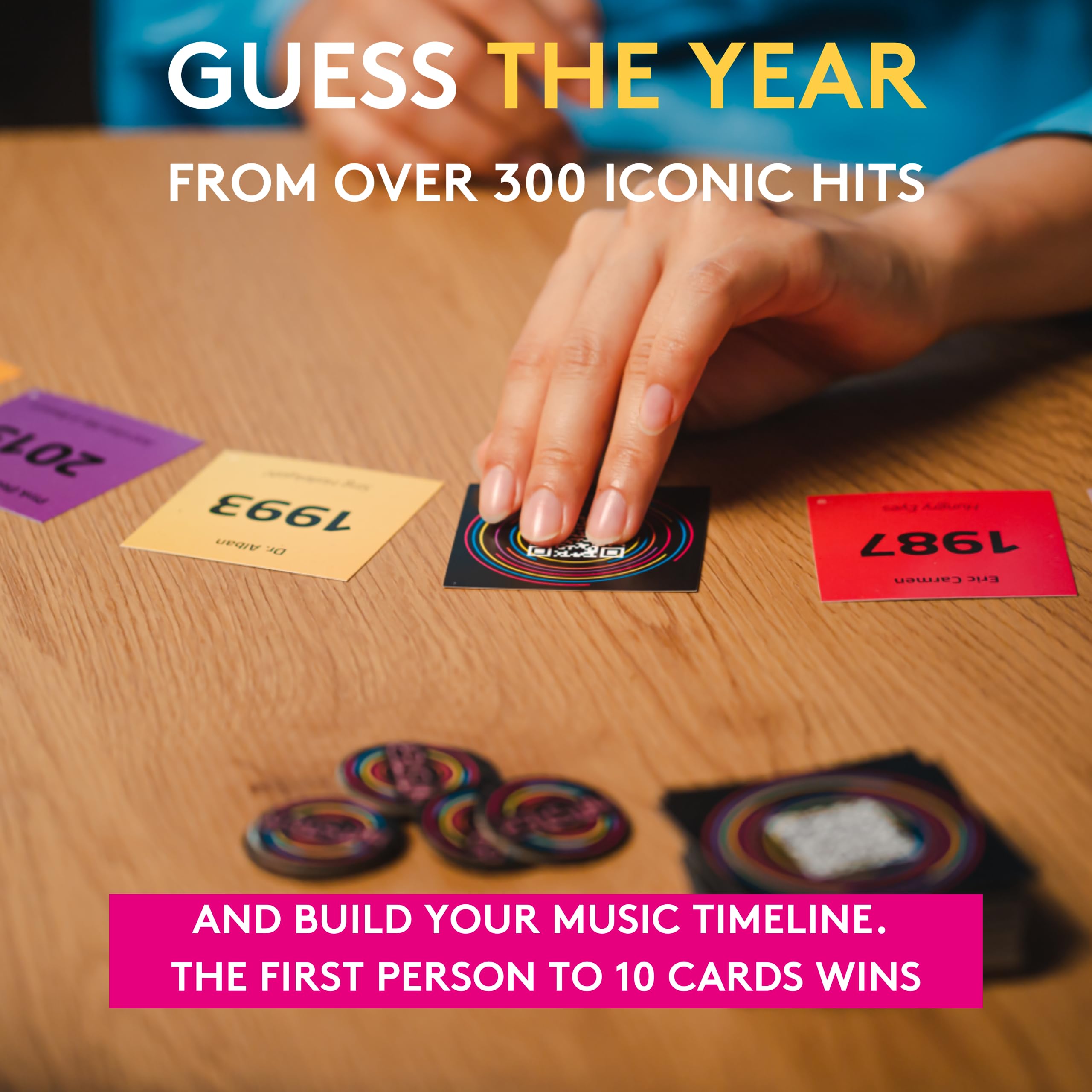 Jumbo Hitster Music Party Quiz Card Game for 2–10 Players