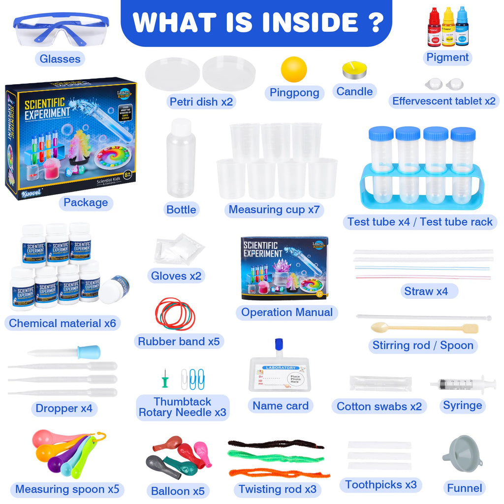 80-Experiment STEM Science Lab Kit for Kids Ages 6–10