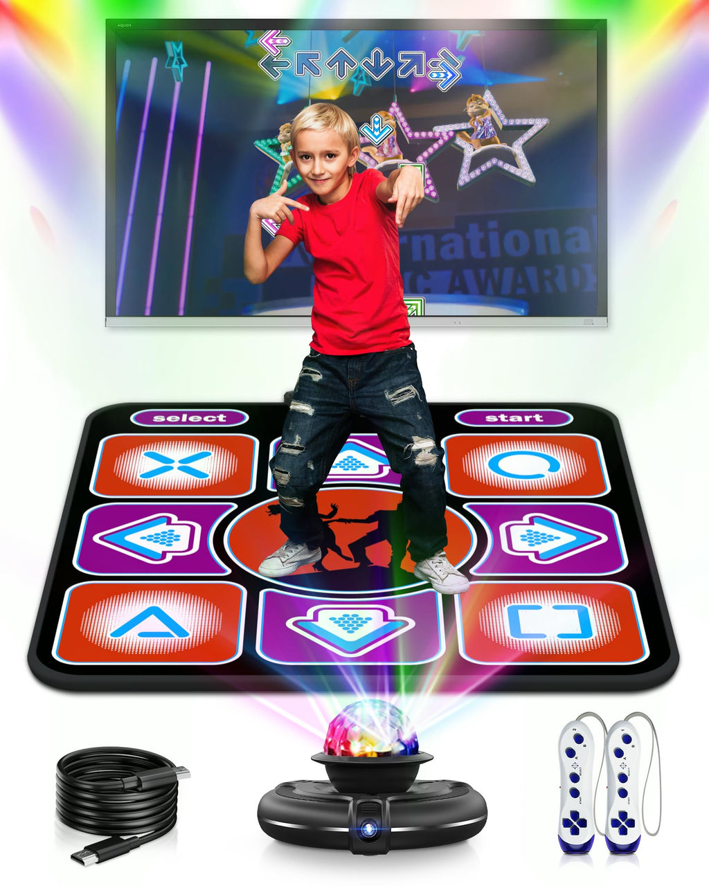Acelufly Electronic TV Dance Mat with HD Camera