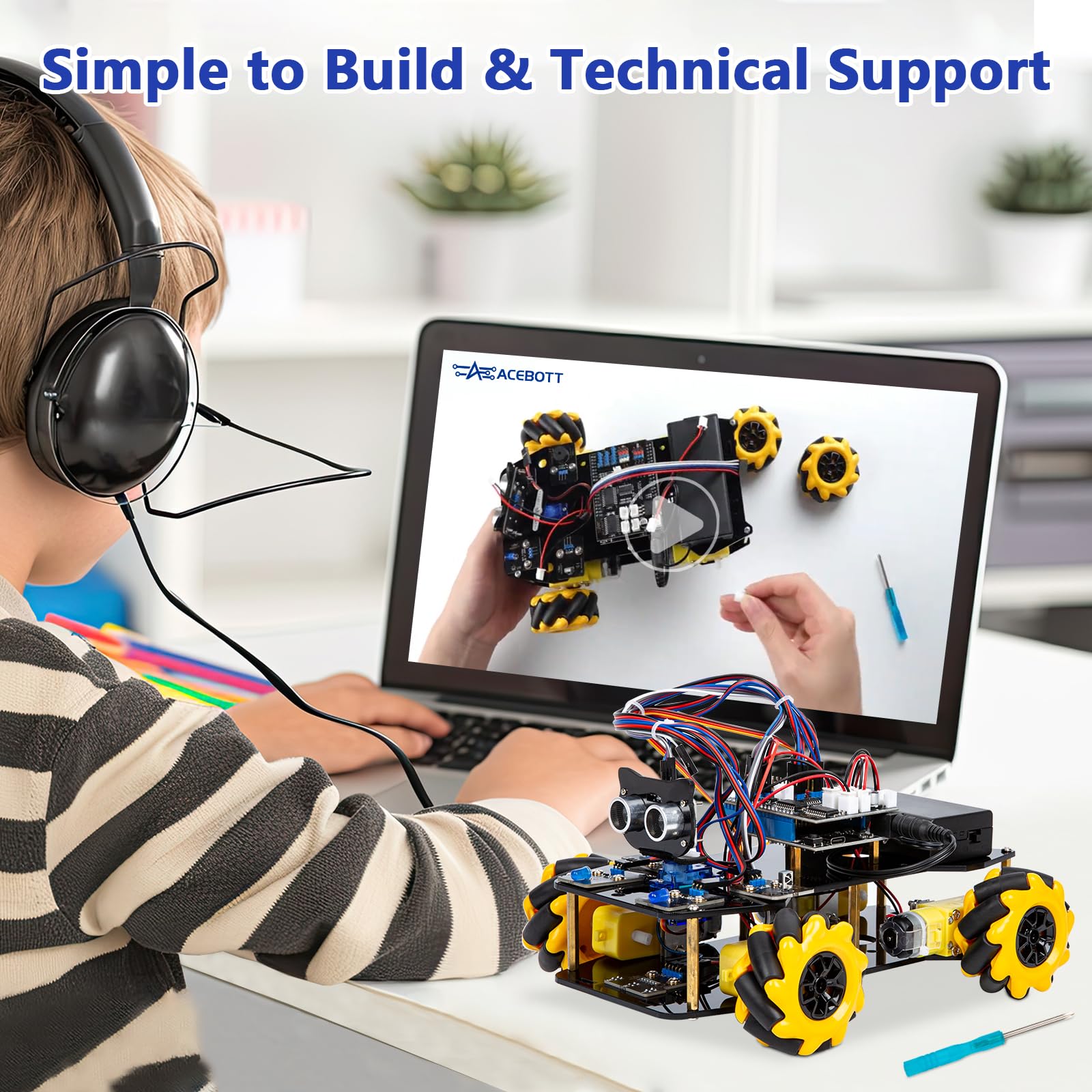 ACEBOTT Arduino-Compatible Smart Robot Car Coding Kit