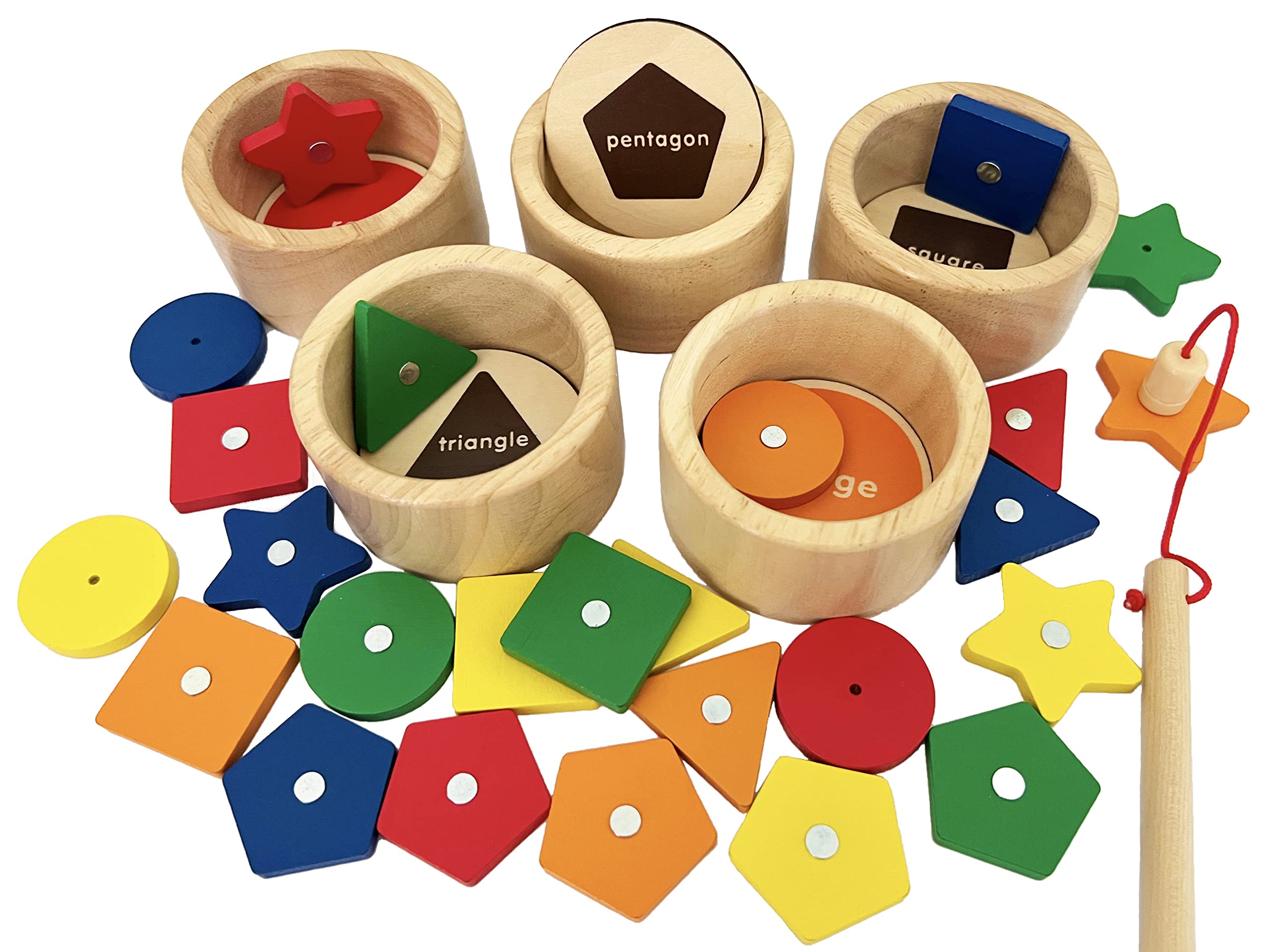 Dailyfunn Wooden Montessori Sorting Box for Toddlers
