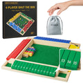 15-Number Wooden Shut the Box Dice Game for 1–4 Players