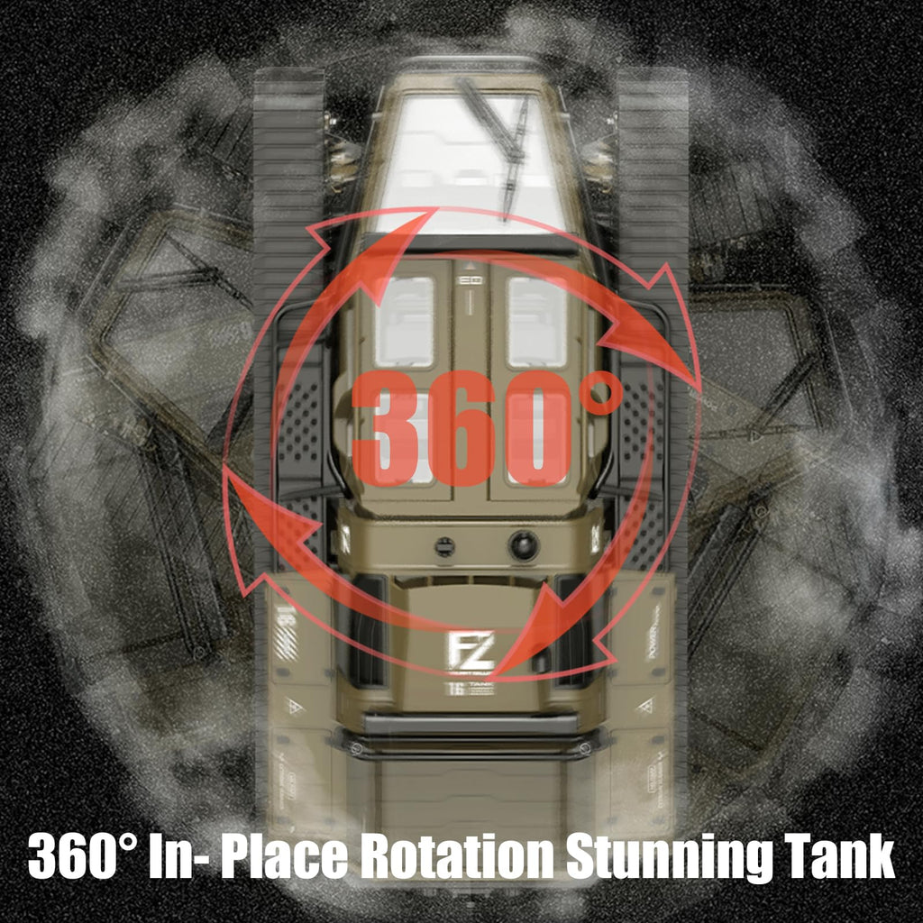Mostop 4WD RC Tank Crawler with 360° Rotation