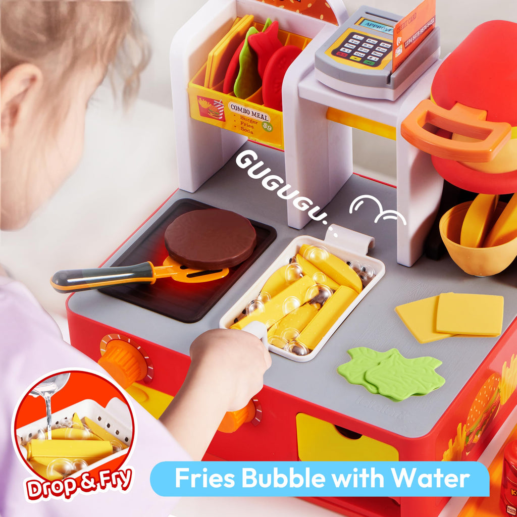 Lalalark 40-Piece Interactive Fast Food Restaurant Playset