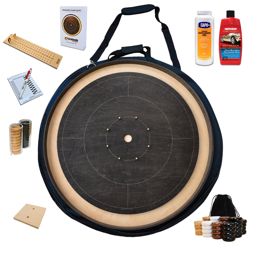The Gray Maple Tournament Crokinole Board Game Bundle