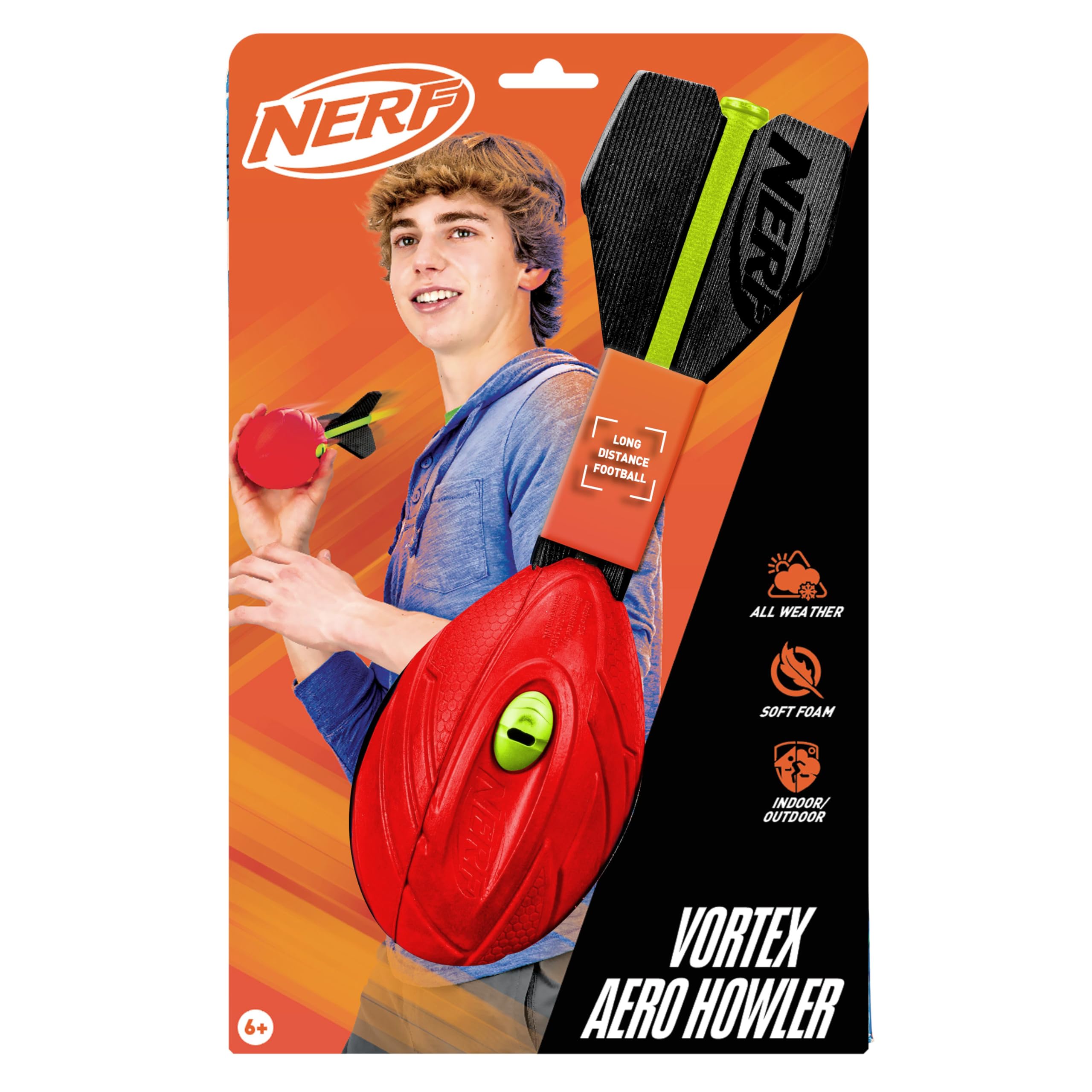 Nerf Vortex Aero Howler Whistling Foam Football 3-Pack