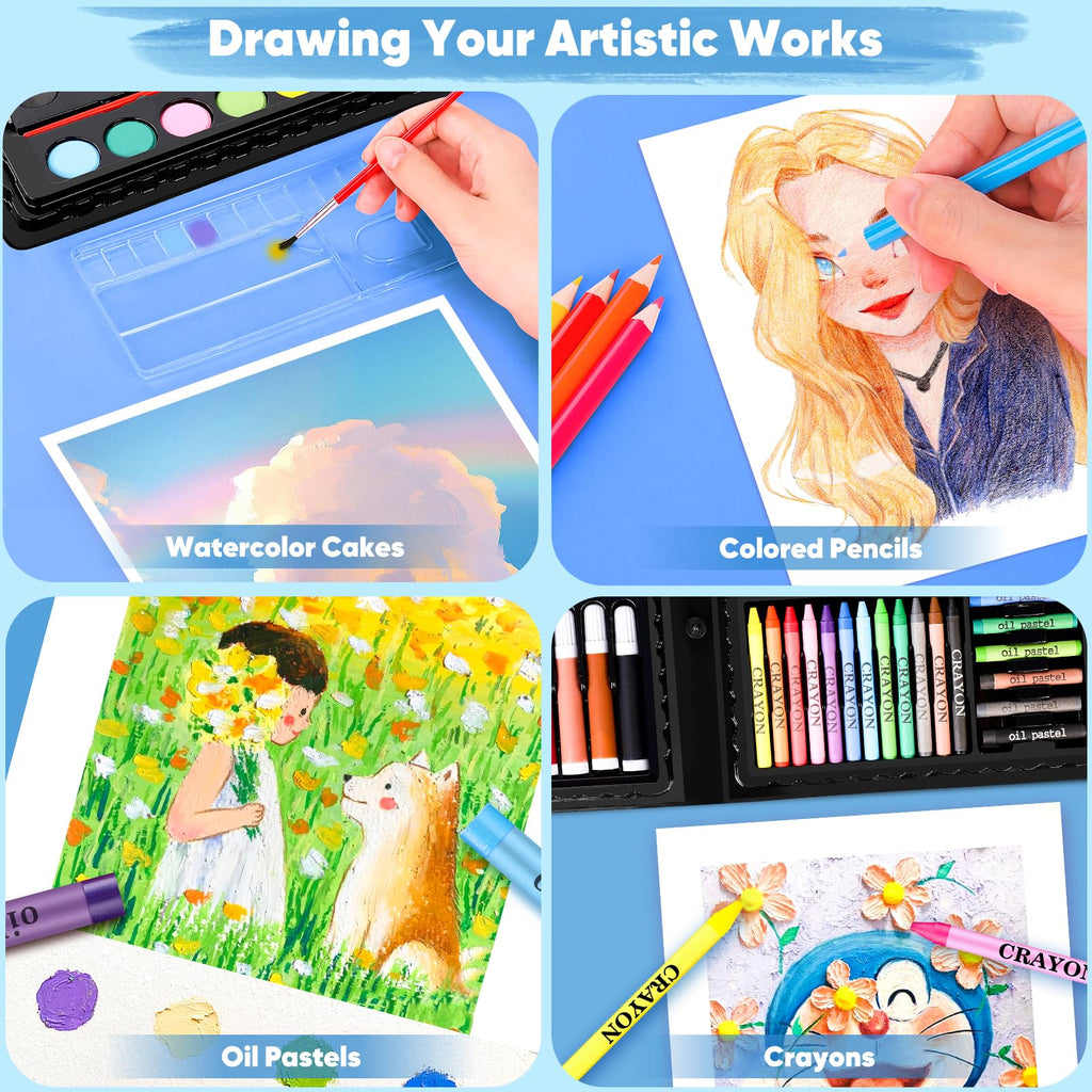 iBayam 139-Piece Drawing, Painting & Coloring Art Set