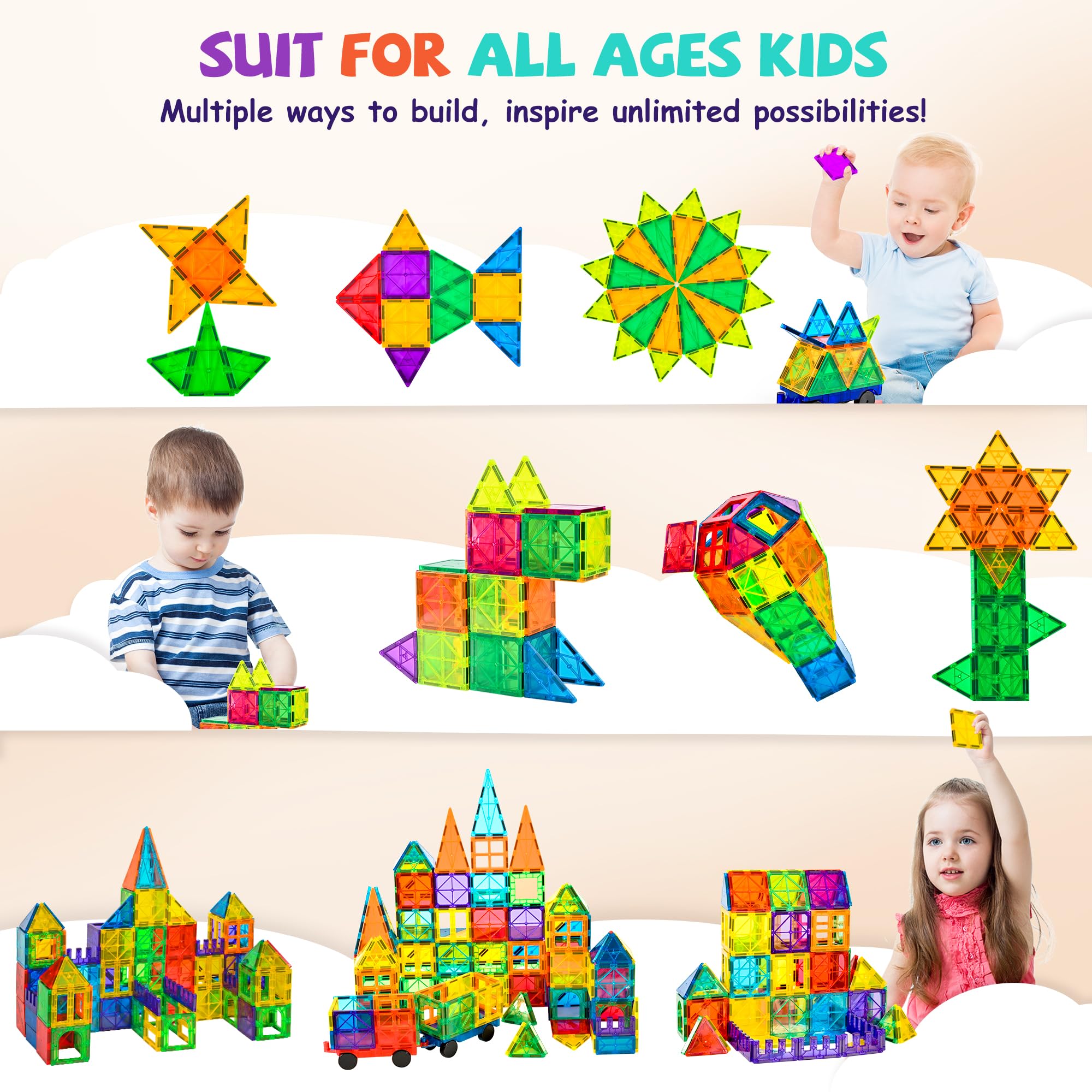 Cossy Magnetic Building Tiles Set for Creative STEM Play