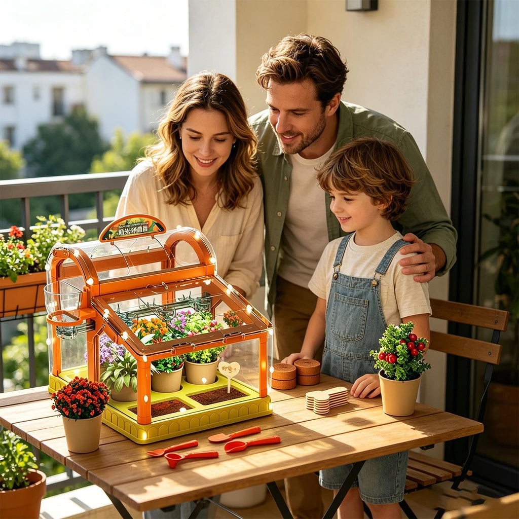 Kids’ Greenhouse Growing Kit with LED Grow Lights