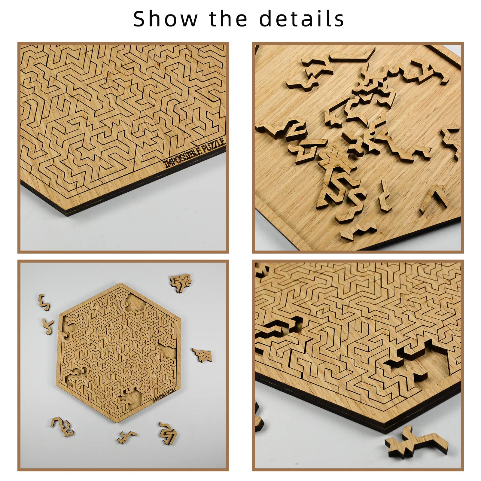PRFOKEY Impossible Clear Jigsaw Puzzle with False Edges