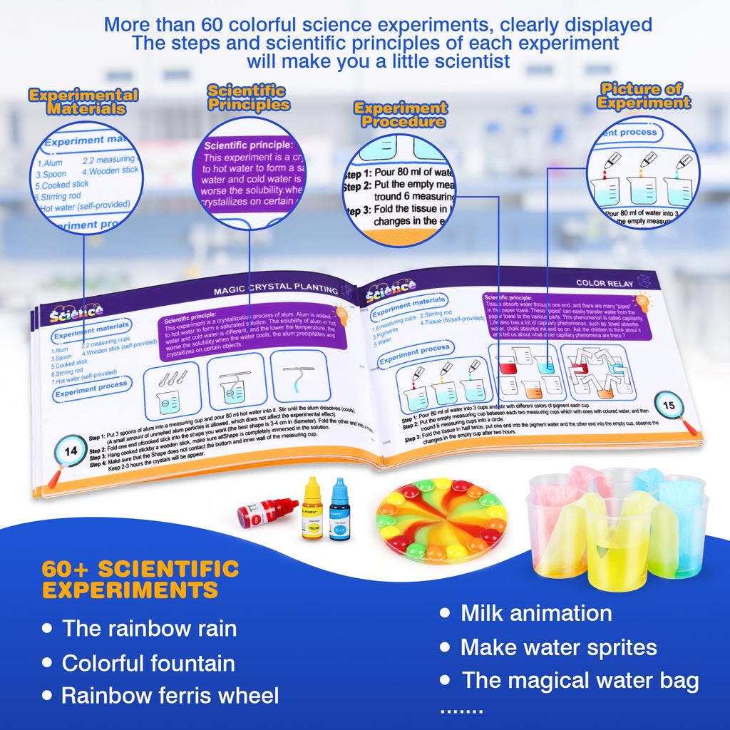 80-Experiment STEM Science Lab Kit for Kids Ages 6–10