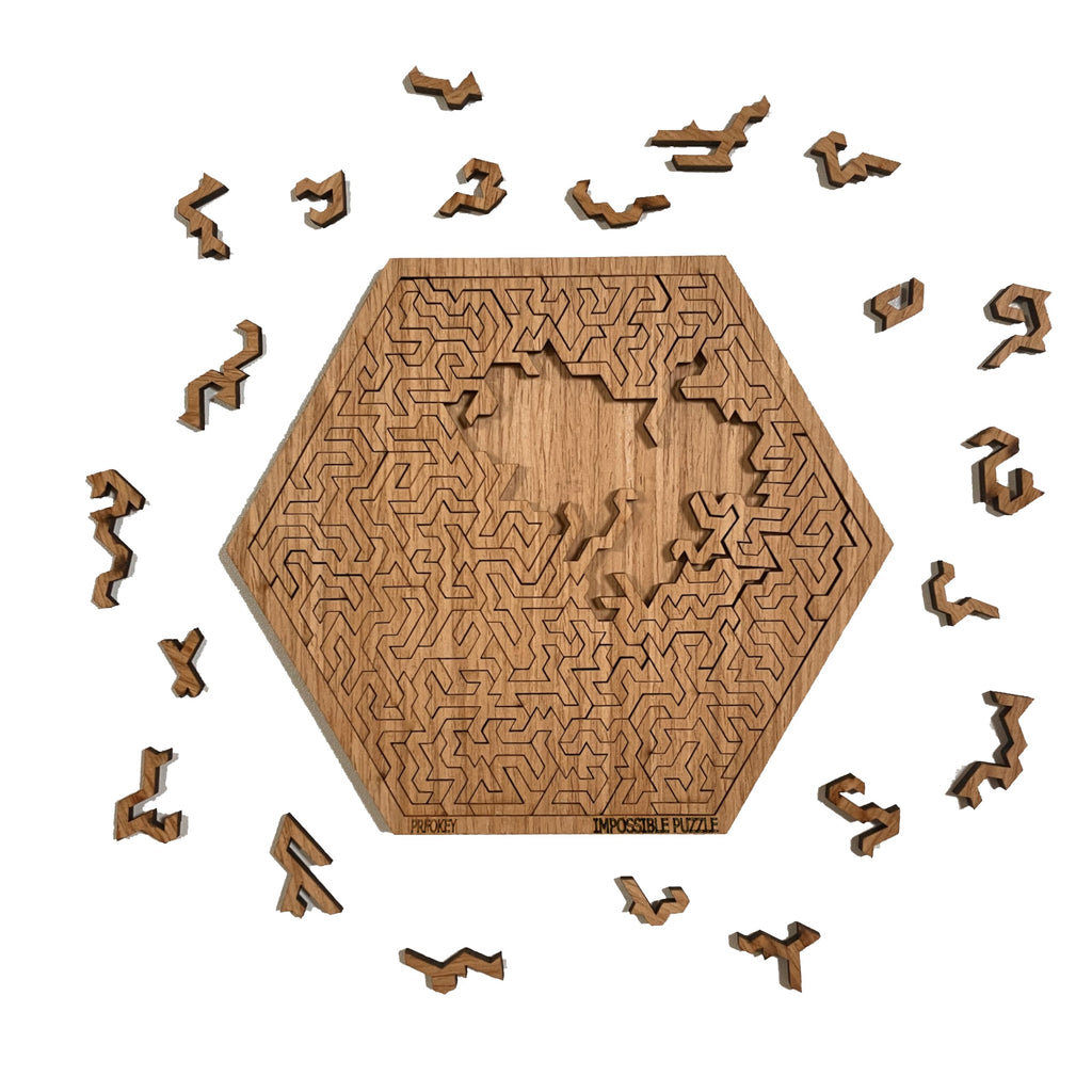 PRFOKEY Impossible Clear Jigsaw Puzzle with False Edges