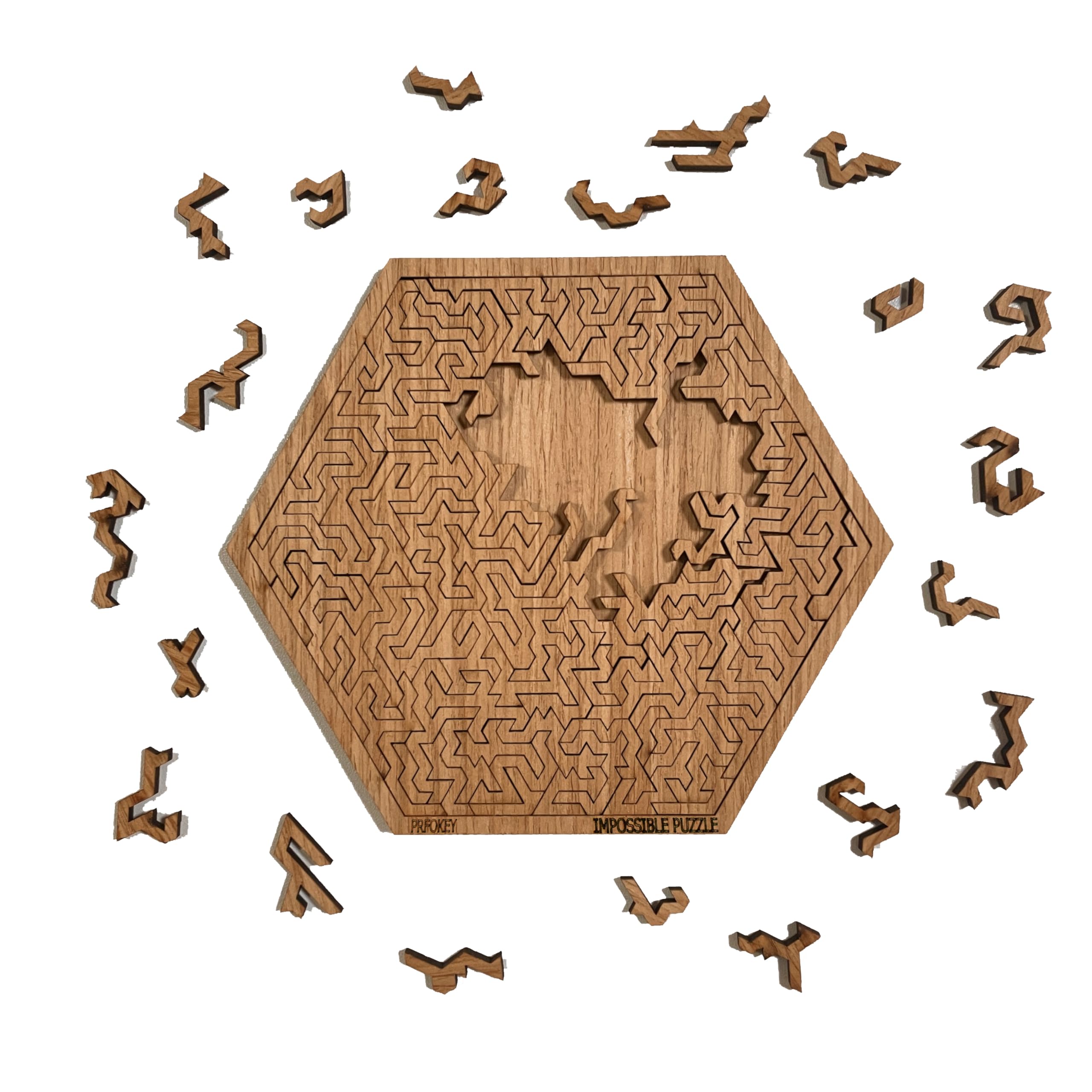 PRFOKEY Impossible Clear Jigsaw Puzzle with False Edges