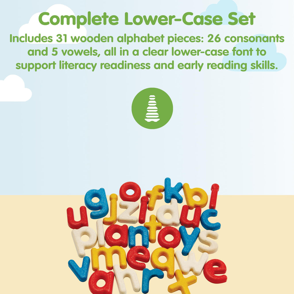 PlanToys Wooden A–Z Alphabet & Hand Sign Learning Toy