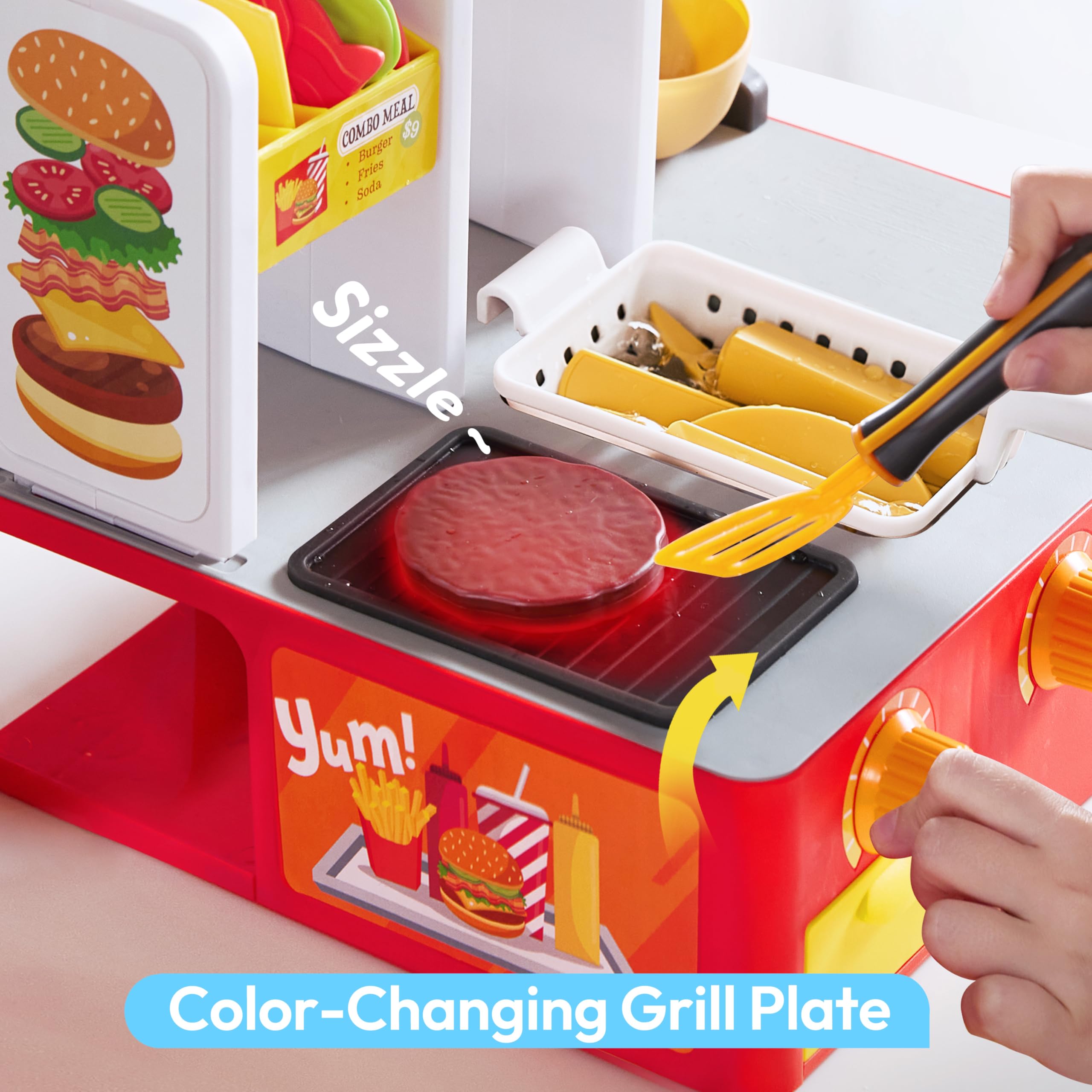 Lalalark 40-Piece Interactive Fast Food Restaurant Playset