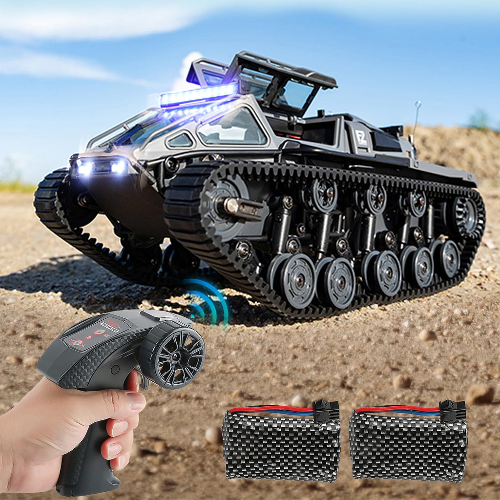 Toylefun 1:16 RC Military Tank with LED Lights