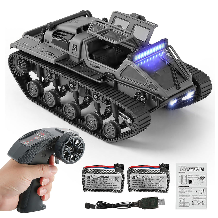 Toylefun 1:16 RC Military Tank with LED Lights