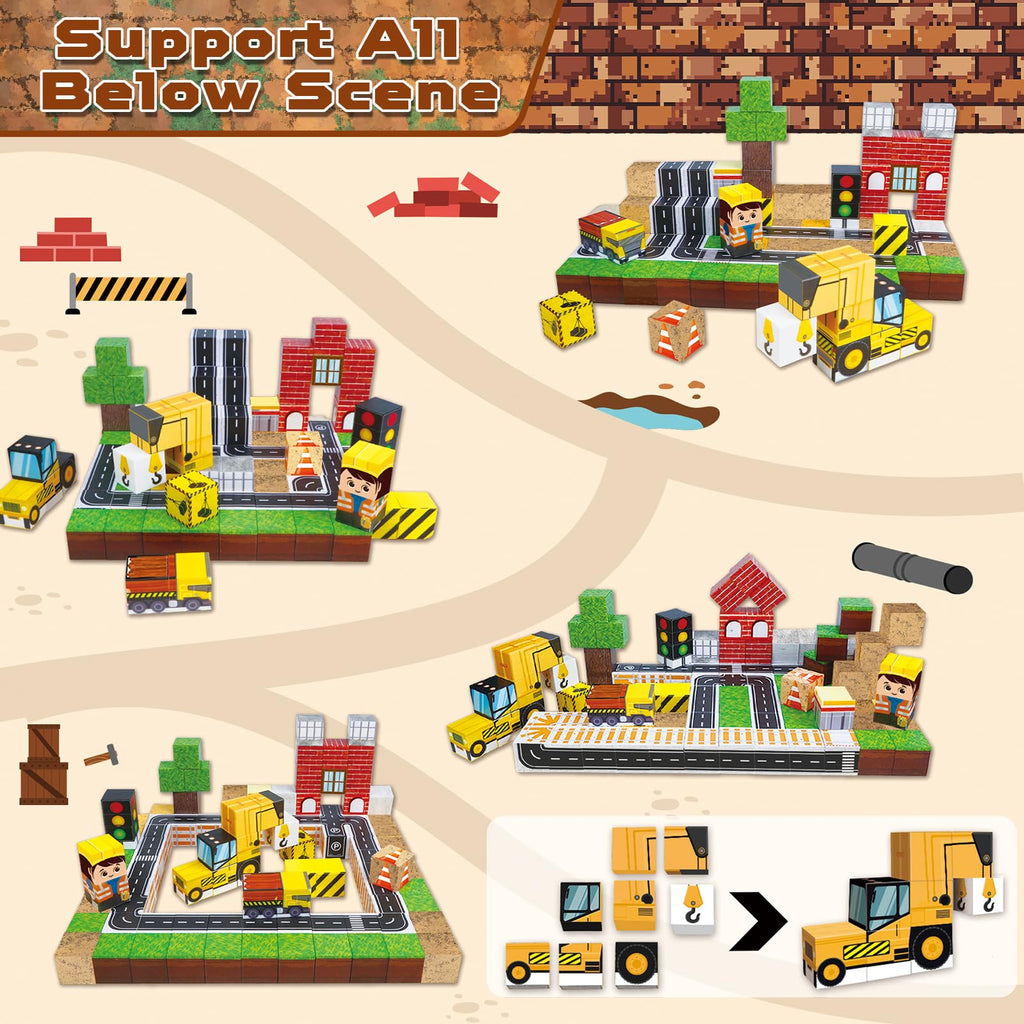 ToyUnited 100-Piece Magnetic Building Blocks STEM Set