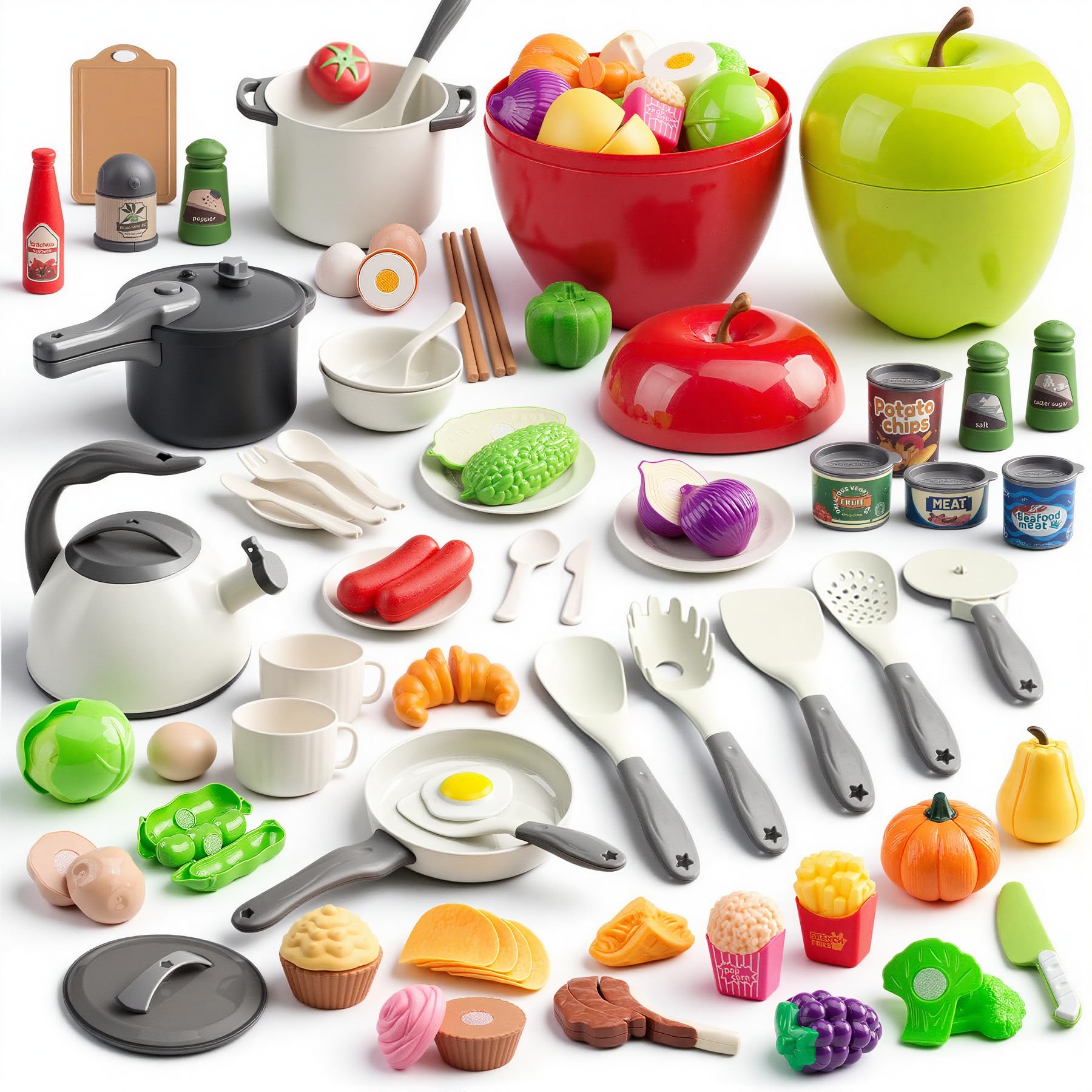 Kids’ Pretend Cooking Playset with Food & Cookware