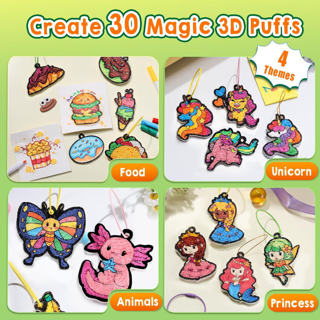 JMMICO 81-Piece 3D Puff Paint Art Set for Ages 4–8