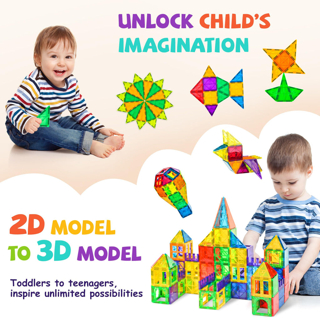 Cossy Magnetic Building Tiles Set for Creative STEM Play